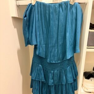 Mustard Seed Strapless Romper Emerald Green Size L